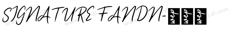 SIGNATURE FANDN字体转换